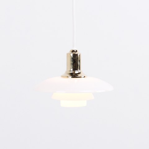 Poul Henningsen Pendelleuchte Modell PH 2/1 aus Messing für Louis Poulsen