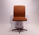Oxford classic office chair, model 3171, in cognac colored savanne leather by Arne Jacobsen and Fritz Hansen.5000m2 showroom.
