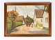 Oil painting with rural motif and wooden frame, with unknown signature from the 
1930s. 
5000m2 showroom.