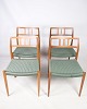 Set of four dining chairs, Model 79, Niels O. Møller, J.L. Møller Furniture 
Factory, 1960
Great condition
