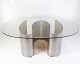 Unique Coffee Table With Glass Top - Frame Shaped In Steel - Jørgen Flemmer - 
Signed J.Flemmer 3.9.1986 - Year 1986
Great condition
