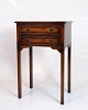 Antique Side Table With 2 Drawers - Mahogany & Brass Handles - Year Approx. 1940
