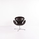 Sessel – The Swan – Modell 3320 – Braunes Leder – Arne Jacobsen – Fritz Hansen – 2007