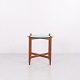 Beistelltisch mit Runder Glasplatte aus Kirschholz, Schwedisches Design im Stil von Hans Johansson, 1960er Jahre