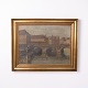 Ölgemälde auf Leinwand mit Motiv von Kopenhagen und Gebäuden aus den 1930er Jahren