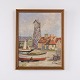 Gemälde auf Leinwand mit Motiv des Hafens von Dragør von B. Tandberg