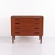 Dänische Teak Kommode mit Verstecktem Schminktisch und Spiegel 1960er Jahre