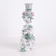 Bjørn Wiinblad Figur Nr. 93 aus Keramik in Grün und Rosa mit Blumenmotiv