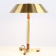 Jo Hammerborg President Tischlampe aus Teak und Messing von Fog & Mørup 1960er Jahre