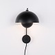 Flowerpot Wandleuchte Modell VP8 in Schwarz von Verner Panton für &Tradition