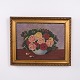 Ölgemälde mit Rosen in einer Schale, signiert, ca. 1930–1950