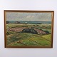 Ölgemälde mit Landschaft, Feldern und Höfen, ca. 1940–1960