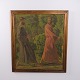 Ölgemälde auf Leinwand mit Zwei Männern in Historischer Kleidung in einer Waldlandschaft, signiert, ca. 1910–1930