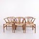 Hans J. Wegner CH24 Esszimmerstühle aus Eichenholz mit Geflochtenen Sitzen von Carl Hansen & Søn, 1950er-Jahre